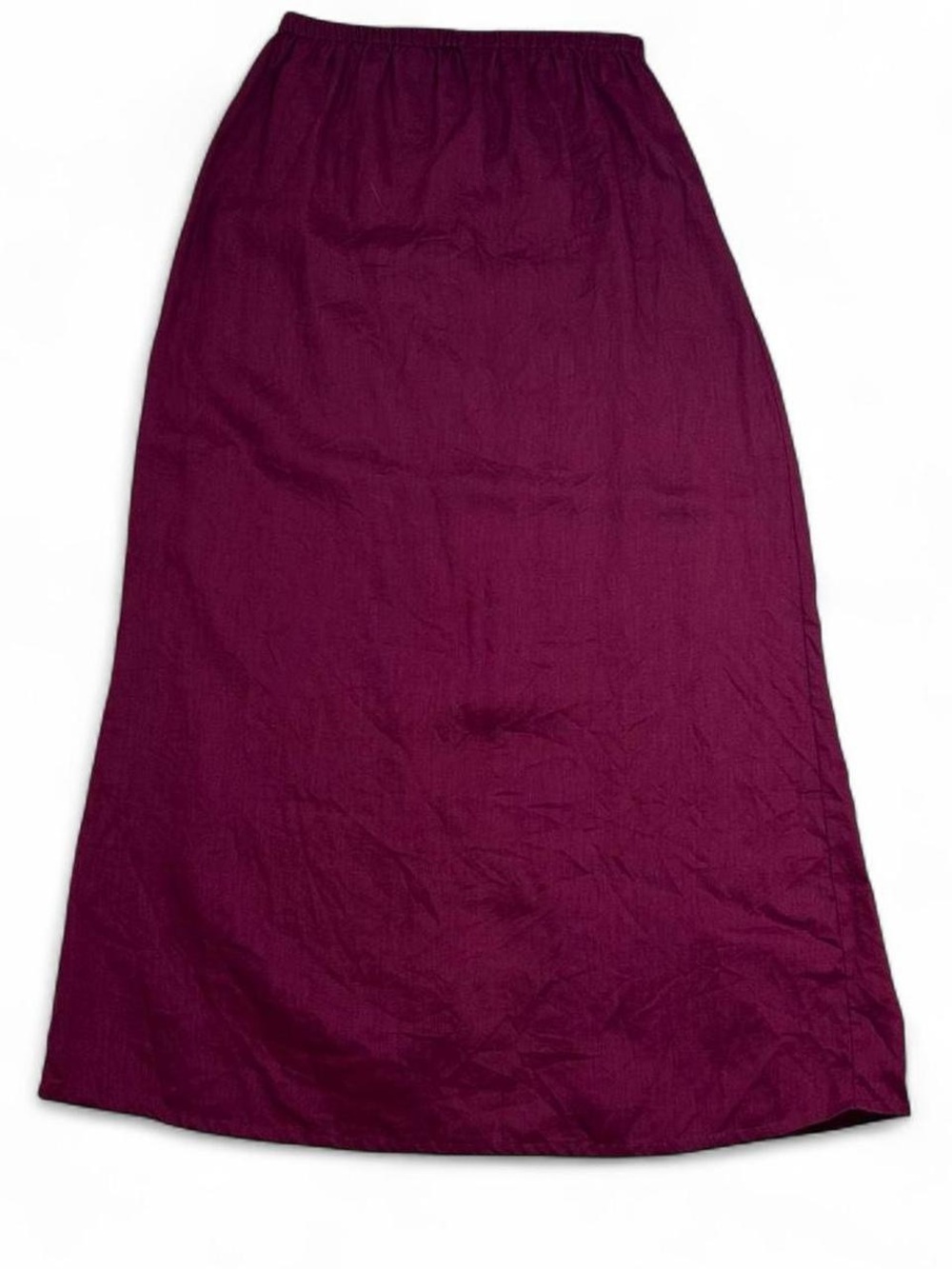 Minimalist Burgundy Linen Animale Maxi Skirt